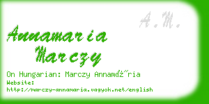 annamaria marczy business card